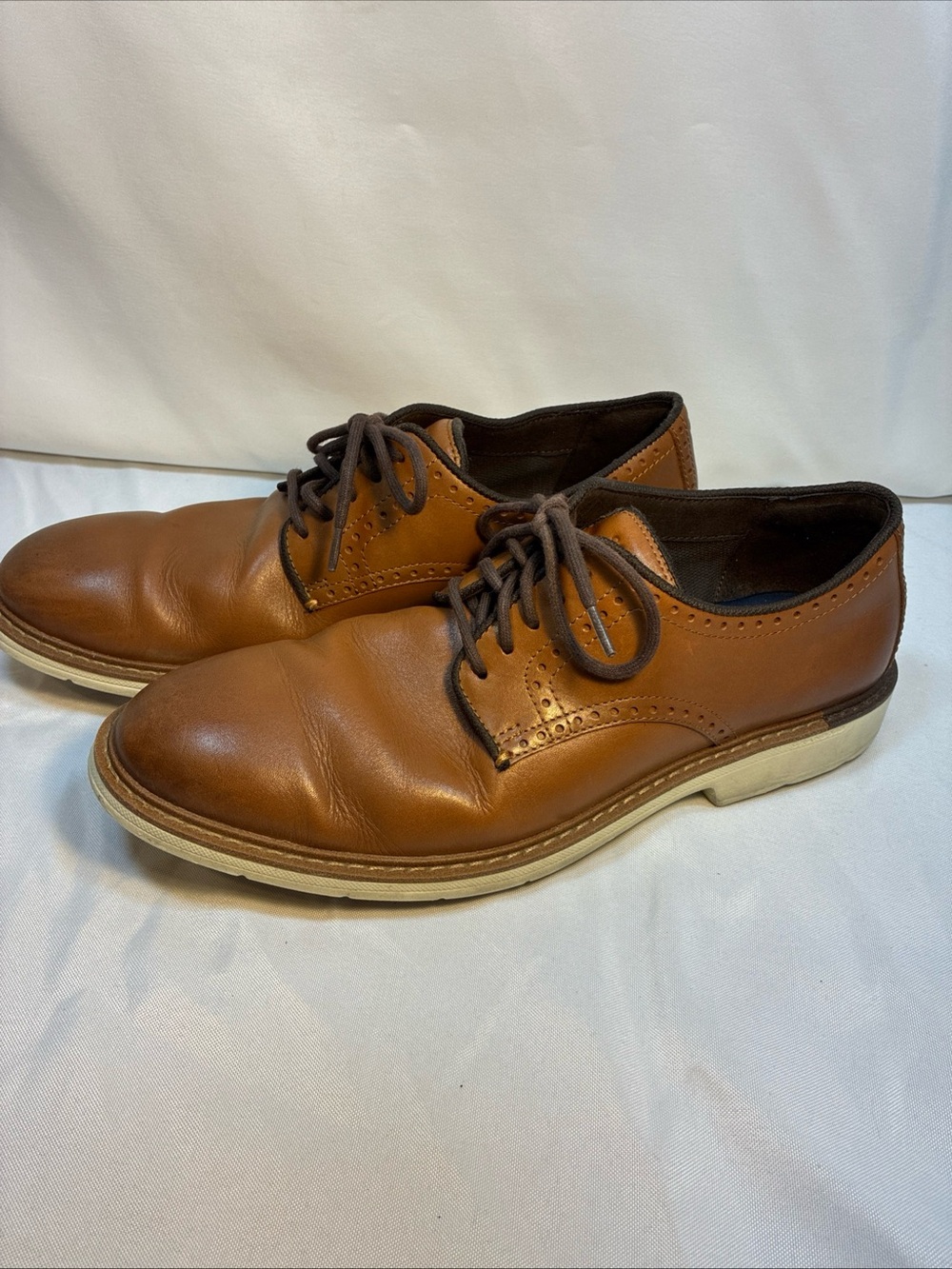 Cole Haan GrandSeries Go-To Plain Toe Oxford British Tan Leather Men’s 9.5 M